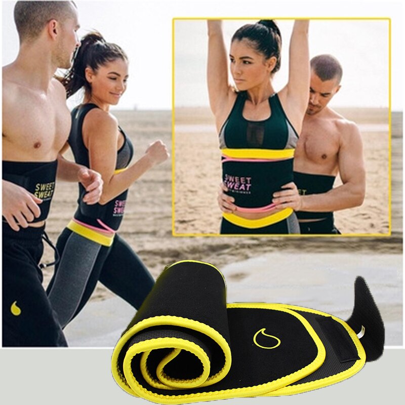 Slimming Sweet Sweat Belt Hot Shaper Waist Trimmer Fat Reducing Belt For Men & Women Belly Trainer...