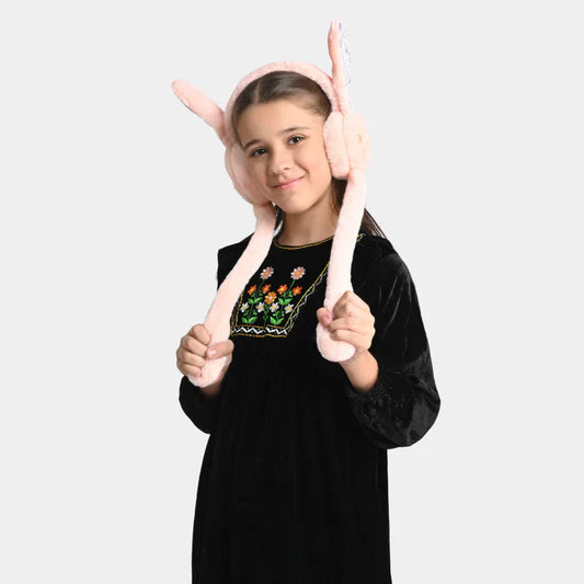 Cute jumping rabbit ear chuchu sound earmuffs for kids girls boys