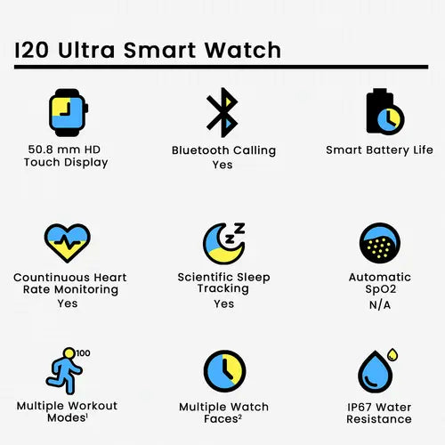 I20 Ultra Max Smart Watch With Airpords