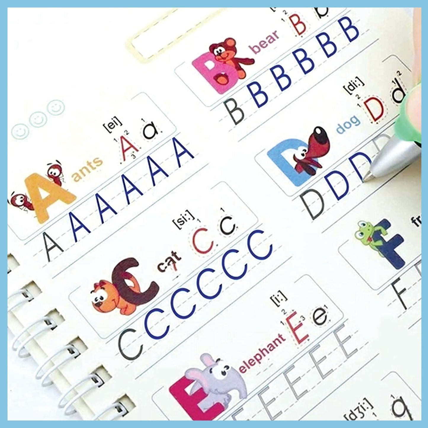 Magic Practice Copybook (4 Books + 10 Refills + 1 Pen)