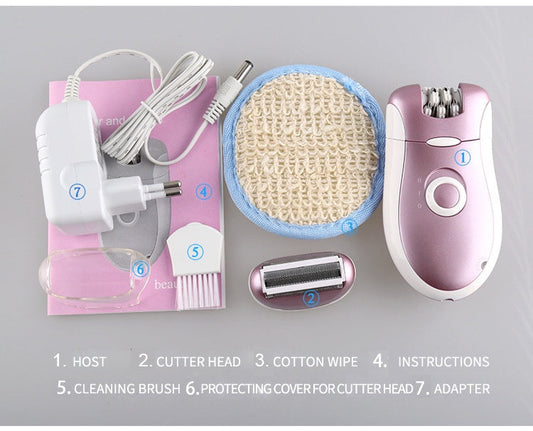 Original Kemei KM-2068 2 In 1 Electric Rechargeable Woman Epilator Beard Shaver Epilator for Body