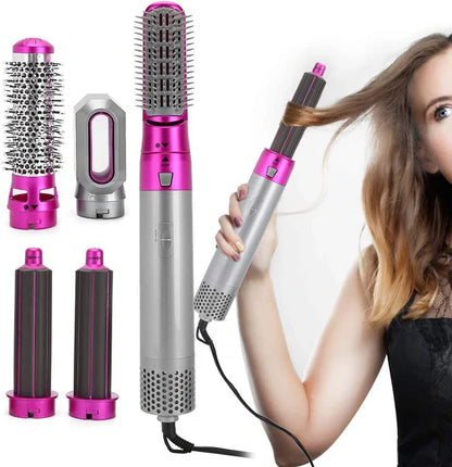 5 in 1 Hair Styler multi-function Professional Styling Tool hair dryer, hair curler, hot air comb, hair straightener