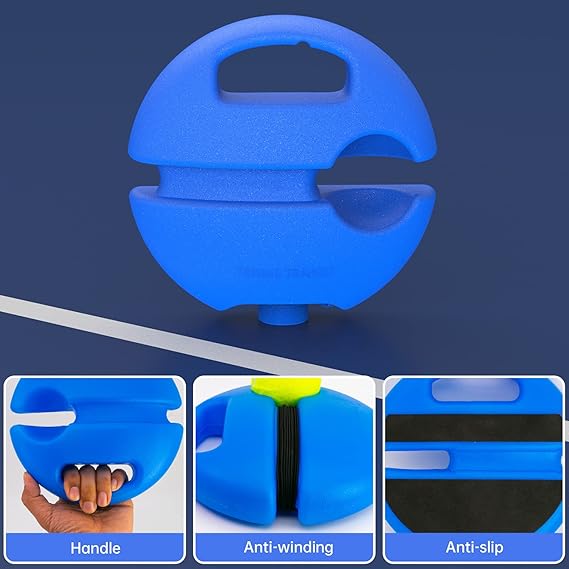Tennis Trainer Nylon Rebound Ball, Solo Training Equipment for Self-Practice, Portable Rebounder Kit With String Balls, Suitable for Beginner Sport Exercise,