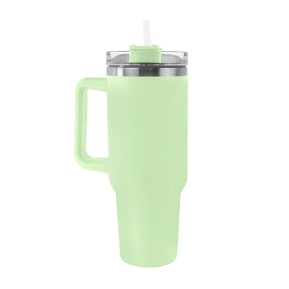 40oz 1200 ML Tumbler With Steel Straw Plastic Straw Cleaning Bursh
