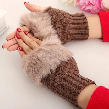 Korean Hand Fur Wool Gloves