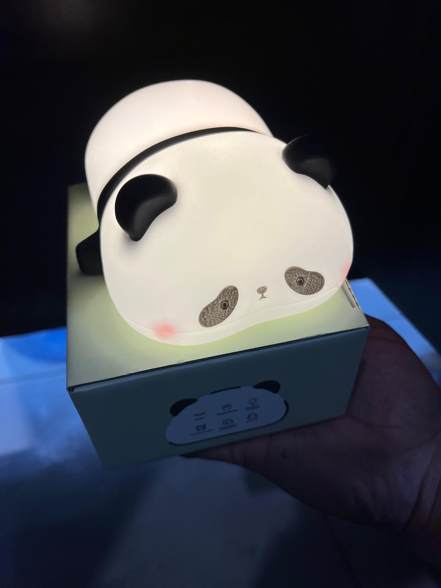 Cute Panda Night Light for Kids LED Panda & Rabbit Lamp Food Grade Silicone Novelty Animal Night Lamp