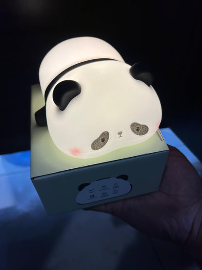 Cute Panda Night Light for Kids LED Panda & Rabbit Lamp Food Grade Silicone Novelty Animal Night Lamp