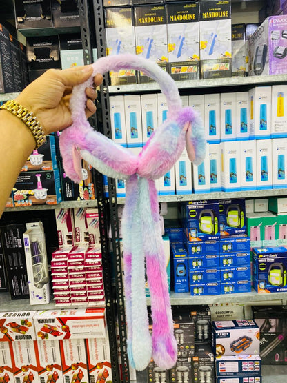 Cute jumping rabbit ear chuchu sound earmuffs for kids girls boys