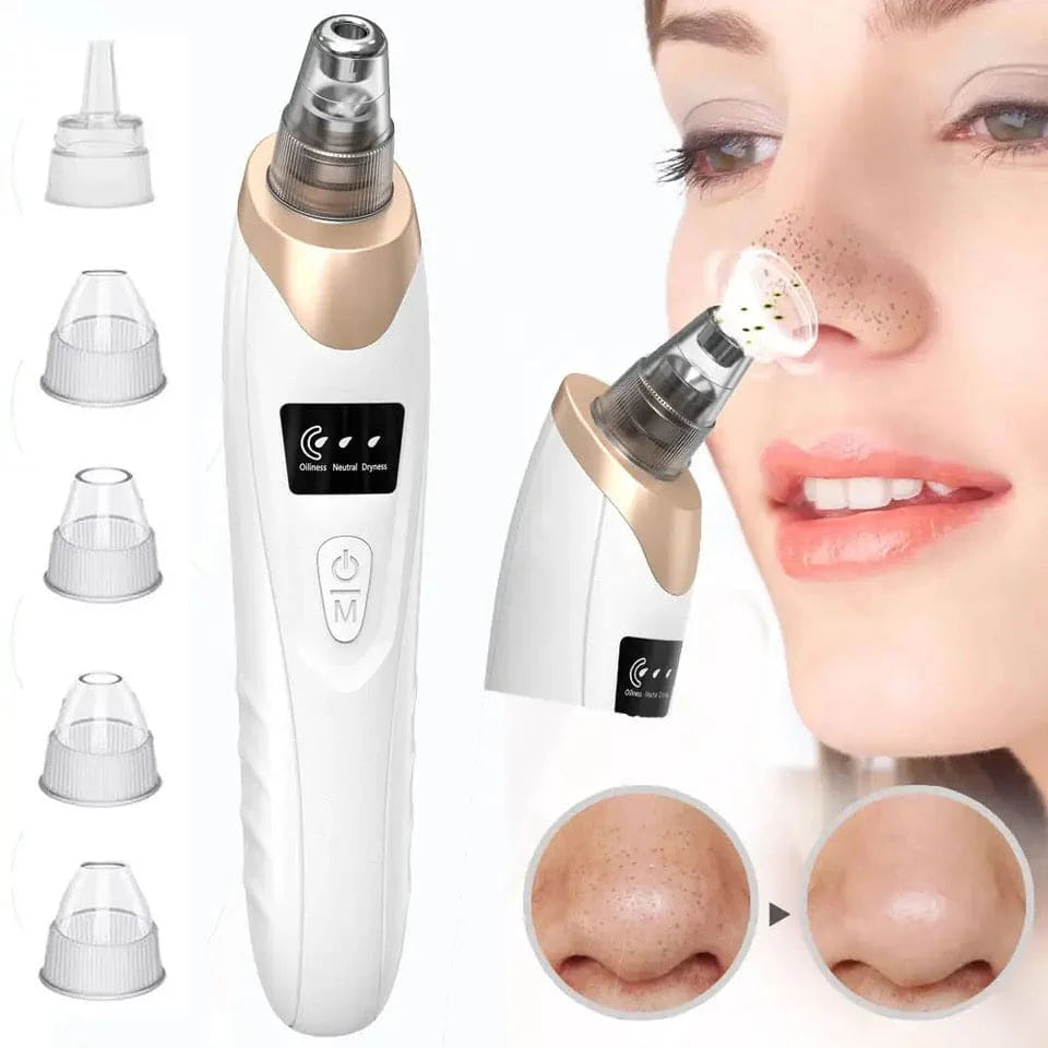 Electric Blackhead Remover, Vacuum Acne Cleaner, Black Spots Removal Device, Pore Cleaner Machine, Skin Care Tools, 5 Heads Suction Machine, Vacuum Electric Black Head Extractions Tool, Electric Facial Pore Cleaner, Exfoliating Beauty Device
