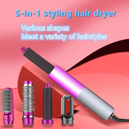 5 in 1 Hair Styler multi-function Professional Styling Tool hair dryer, hair curler, hot air comb, hair straightener