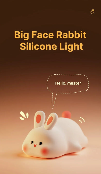 Cute Panda Night Light for Kids LED Panda & Rabbit Lamp Food Grade Silicone Novelty Animal Night Lamp