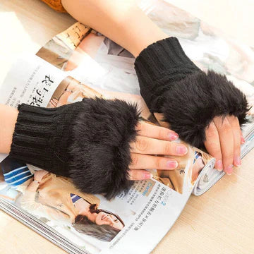 Korean Hand Fur Wool Gloves