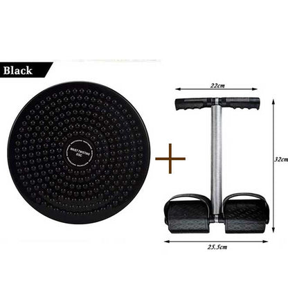 Pack Of 2 - Waist Trimmer Twister Disc + Tummy Trimmer Single - Black