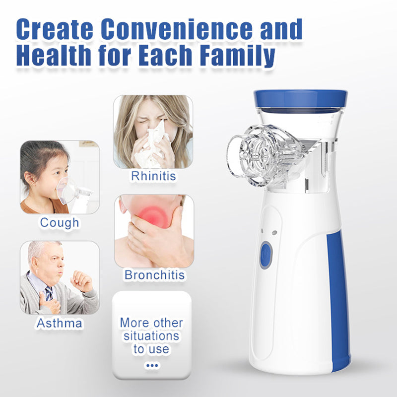 Ultra-Compact Mesh Nebulizer – Handheld for Home & Travel (Adults & Kids)