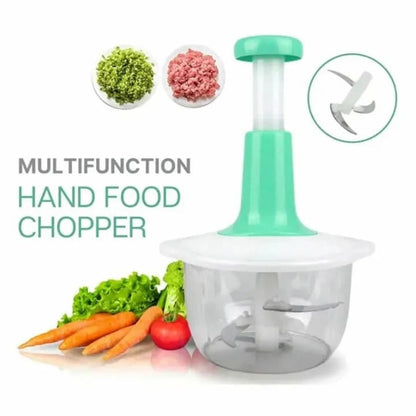 Manual Food Chopper (1.5L) –\Chopper with 3 Sharp Curved  Blades.