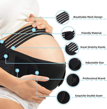 Maternity Belt, Pregnancy 3 in 1 Support Belt for Back/Pelvic/Hip Pain, Maternity Band Belly Support for Pregnancy Belly Support Band