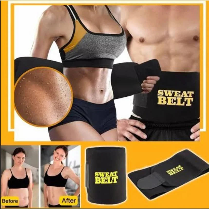 Slimming Sweet Sweat Belt Hot Shaper Waist Trimmer Fat Reducing Belt For Men & Women Belly Trainer...
